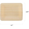 image:imageBambooMN  104 x 85 x 078 Disposable Wood Rectangle PlatesDishes 100 Pieces1 000 Pieces