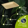 image:imageBambooMN  104 x 85 x 078 Disposable Wood Rectangle PlatesDishes 100 Pieces100 Pieces