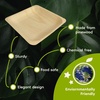 image:imageBambooMN  104 x 85 x 078 Disposable Wood Rectangle PlatesDishes 100 Pieces100 Pieces