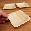 image:imageBambooMN  104 x 85 x 078 Disposable Wood Rectangle PlatesDishes 100 Pieces100 Pieces