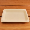 image:imageBambooMN  104 x 85 x 078 Disposable Wood Rectangle PlatesDishes 100 Pieces100 Pieces