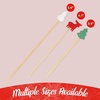 image:imageBambooMN  Christmas Holiday Bamboo Party Picks Skewers for Fruit Sandwiches Cocktails  39 10cm  Pinetree Reindeer Snowman  1000pcs