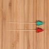 image:imageBambooMN  Christmas Holiday Bamboo Party Picks Skewers for Fruit Sandwiches Cocktails  59 15cm  Pinetree Reindeer Snowman  100pcsEvergreen Trees