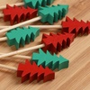 image:imageBambooMN  Christmas Holiday Bamboo Party Picks Skewers for Fruit Sandwiches Cocktails  59 15cm  Pinetree Reindeer Snowman  100pcsEvergreen Trees