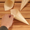 image:imageBambooMN  Disposable Food and Appetizer Wood Cones  79 x 3  300 Pieces100