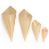 image:imageBambooMN  Disposable Food and Appetizer Wood Cones  79 x 3  300 Pieces300