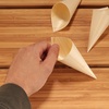 image:imageBambooMN  Disposable Food and Appetizer Wood Cones  79 x 3  300 Pieces300