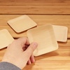 image:imageBambooMN  Square Disposable Dessert Appetizer Bamboo Veneer Dinner Plates  7 18cm  24 Pieces35Inch