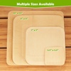 image:imageBambooMN  Square Disposable Dessert Appetizer Bamboo Veneer Dinner Plates  7 18cm  24 Pieces9Inch