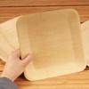 image:imageBambooMN  Square Disposable Dessert Appetizer Bamboo Veneer Dinner Plates  7 18cm  24 Pieces9Inch