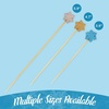 image:imageBambooMN  Winter Holiday Snowflake Bamboo Picks Skewers for Appetizers Desserts Cocktails  59 15cm  Blue White Gold Silver  100pcsAssorted Blue  White  Gold  Silver
