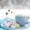 image:imageBambooMN  Winter Holiday Snowflake Bamboo Picks Skewers for Appetizers Desserts Cocktails  59 15cm  Blue White Gold Silver  100pcsAssorted Blue  White  Gold  Silver