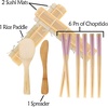 image:imageBambooMN 10 Piece Complete Sushi Making Kit 2x Bamboo Rolling Mats 1x Rice Paddle 1x Spreader and 6 Pairs Red Flowers ChopsticksDiamond Purple