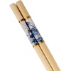 image:imageBambooMN 10 Piece Complete Sushi Making Kit 2x Bamboo Rolling Mats 1x Rice Paddle 1x Spreader and 6 Pairs Red Flowers ChopsticksFloral Blue