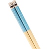 image:imageBambooMN 10 Piece Complete Sushi Making Kit 2x Bamboo Rolling Mats 1x Rice Paddle 1x Spreader and 6 Pairs Red Flowers ChopsticksPanda Light Blue Chopsticks
