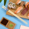 image:imageBambooMN 10 Reusable Red Dot End Japanese Bamboo Chopsticks  12 PairsBlue Floral