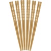 image:imageBambooMN 10 Reusable Red Dot End Japanese Bamboo Chopsticks  12 PairsCarbonized Brown  Ornate