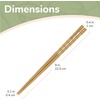 image:imageBambooMN 10 Reusable Red Dot End Japanese Bamboo Chopsticks  12 PairsCarbonized Brown  Ornate