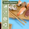 image:imageBambooMN 10 Reusable Red Dot End Japanese Bamboo Chopsticks  12 PairsCarbonized Brown  Ornate