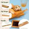 image:imageBambooMN 10 Reusable Red Dot End Japanese Bamboo Chopsticks  12 PairsCarbonized Brown  Twisted