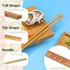 image:imageBambooMN 10 Reusable Red Dot End Japanese Bamboo Chopsticks  12 PairsGreen  Yellow
