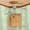 image:imageBambooMN 10 x 10 Bamboo Reusable Dinnerware Wine Glass Holder Square Dug Out Plates for Catered Events Holidays or Home Use Supplies 30 Pcs1