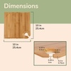 image:imageBambooMN 10 x 10 Bamboo Reusable Dinnerware Wine Glass Holder Square Dug Out Plates for Catered Events Holidays or Home Use Supplies 30 Pcs10