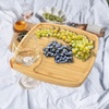 image:imageBambooMN 10 x 10 Bamboo Reusable Dinnerware Wine Glass Holder Square Dug Out Plates for Catered Events Holidays or Home Use Supplies 30 Pcs10