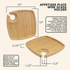 image:imageBambooMN 10 x 10 Bamboo Reusable Dinnerware Wine Glass Holder Square Dug Out Plates for Catered Events Holidays or Home Use Supplies 30 Pcs10