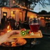 image:imageBambooMN 10 x 10 Bamboo Reusable Dinnerware Wine Glass Holder Square Dug Out Plates for Catered Events Holidays or Home Use Supplies 30 Pcs10