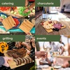 image:imageBambooMN 10 x 10 Bamboo Reusable Dinnerware Wine Glass Holder Square Dug Out Plates for Catered Events Holidays or Home Use Supplies 30 Pcs10