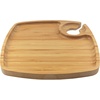 image:imageBambooMN 10 x 10 Bamboo Reusable Dinnerware Wine Glass Holder Square Dug Out Plates for Catered Events Holidays or Home Use Supplies 30 Pcs30