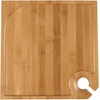 image:imageBambooMN 10 x 10 Bamboo Reusable Dinnerware Wine Glass Holder Square Dug Out Plates for Catered Events Holidays or Home Use Supplies 30 Pcs4