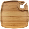 image:imageBambooMN 10 x 10 Bamboo Reusable Dinnerware Wine Glass Holder Square Dug Out Plates for Catered Events Holidays or Home Use Supplies 30 Pcs4