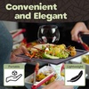 image:imageBambooMN 10 x 10 Bamboo Reusable Dinnerware Wine Glass Holder Square Dug Out Plates for Catered Events Holidays or Home Use Supplies 30 Pcs40
