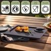 image:imageBambooMN 10 x 10 Bamboo Reusable Dinnerware Wine Glass Holder Square Dug Out Plates for Catered Events Holidays or Home Use Supplies 30 Pcs40