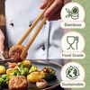 image:imageBambooMN 12 Reusable Bamboo A Tongs  Natural Brown  3 UnitsCarbonized  Fulcrum Block  10 Pieces