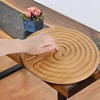 image:imageBambooMN 125 Bamboo Finger Labyrinth  7 Circuit Cretan Style  1 UnitCircle Carbonized Brown