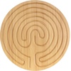 image:imageBambooMN 125 Bamboo Finger Labyrinth  7 Circuit Cretan Style  1 UnitCircle Carbonized Brown