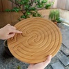 image:imageBambooMN 125 Bamboo Finger Labyrinth  7 Circuit Cretan Style  1 UnitCircle Carbonized Brown