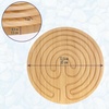 image:imageBambooMN 125 Bamboo Finger Labyrinth  7 Circuit Cretan Style  1 UnitCircle Carbonized Brown