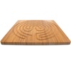 image:imageBambooMN 125 x 125 Carbonized Brown Bamboo Finger Labyrinth for Meditation and Prayer 7 Circuit Cretan Style 1 PieceSquare Carbonized Brown