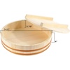 image:imageBambooMN 142 Sushi Rice Cooling BowlTub Hangiri Oke with Lid 1 Piece  Extra Large142Inch