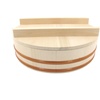 image:imageBambooMN 142 Sushi Rice Cooling BowlTub Hangiri Oke with Lid 1 Piece  Extra Large153Inch