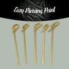 image:imageBambooMN 39 Bamboo Green Knot Food and Cocktail Skewer Picks  100 Pieces100 Pieces