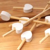 image:imageBambooMN 39 Decorative White Heart Bamboo Cocktail Fruit Sandwich Picks Skewers for Catered Events Holidays Restaurants or Buffets Party Supplies 100 Pieces200