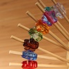 image:imageBambooMN 47 Decorative Acrylic Clear Flower End Bamboo Cocktail Fruit Sandwich Picks Skewers for Catered Events Holidays Restaurants or Buffets Party Supplies 100 PcsRed