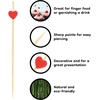 image:imageBambooMN 47 Inch Decorative Red Heart Bamboo Cocktail Fruit Sandwich Picks Skewers for Catered Events Holidays Restaurants or Buffets Party Supplies 100 Pieces10000