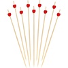image:imageBambooMN 47 Inch Decorative Red Heart Bamboo Cocktail Fruit Sandwich Picks Skewers for Catered Events Holidays Restaurants or Buffets Party Supplies 100 Pieces1000