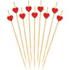 image:imageBambooMN 47 Inch Decorative Red Heart Bamboo Cocktail Fruit Sandwich Picks Skewers for Catered Events Holidays Restaurants or Buffets Party Supplies 100 Pieces10000